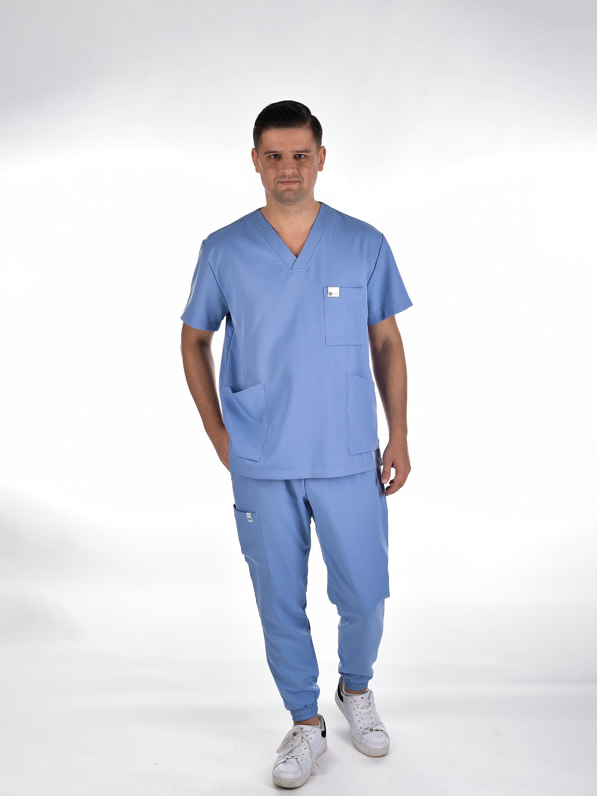 OSLO Men's scrubs set Sky blue