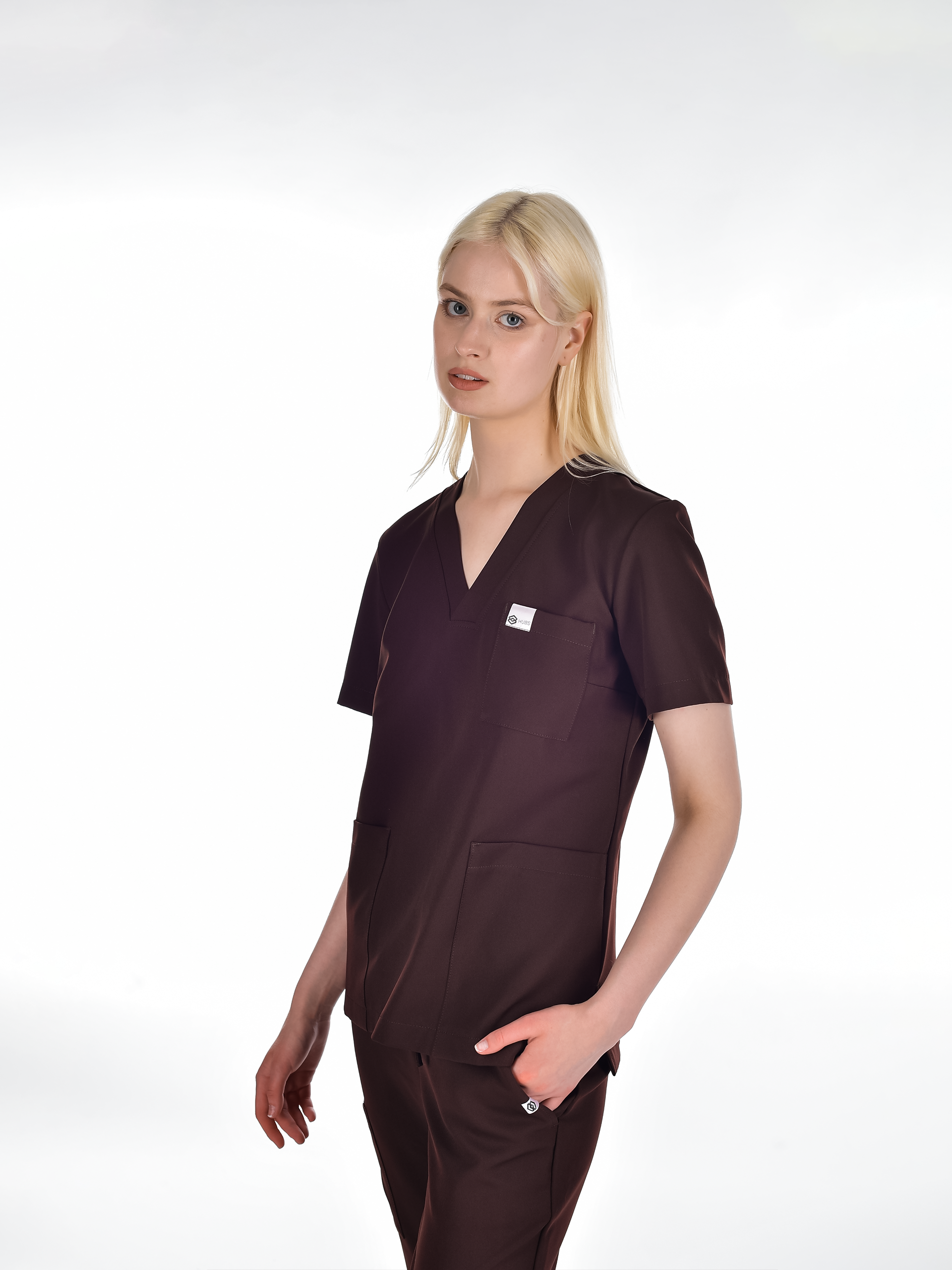OSLO Women's scrub top Brown