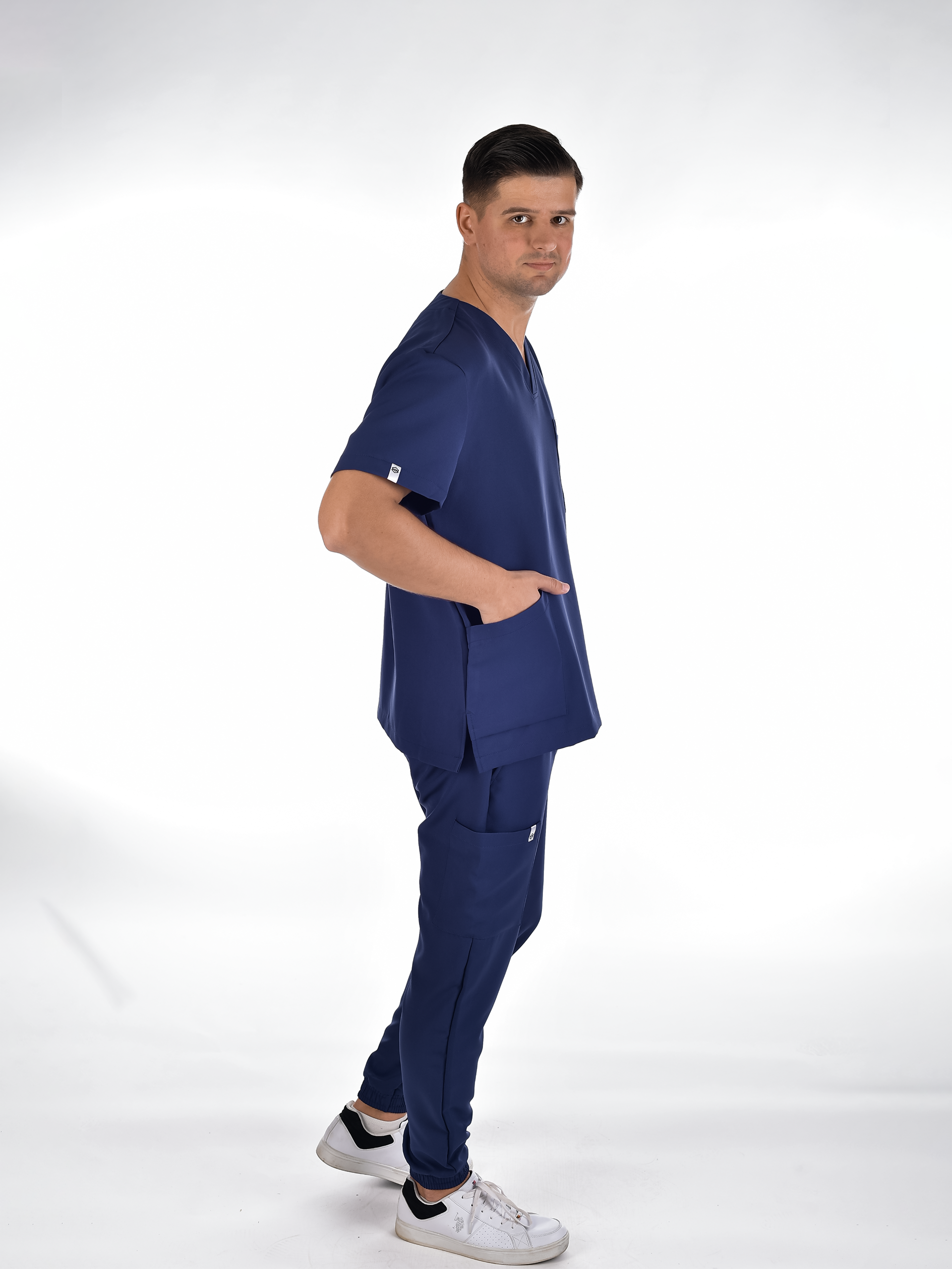 OSLO Men's scrub top Navy blue