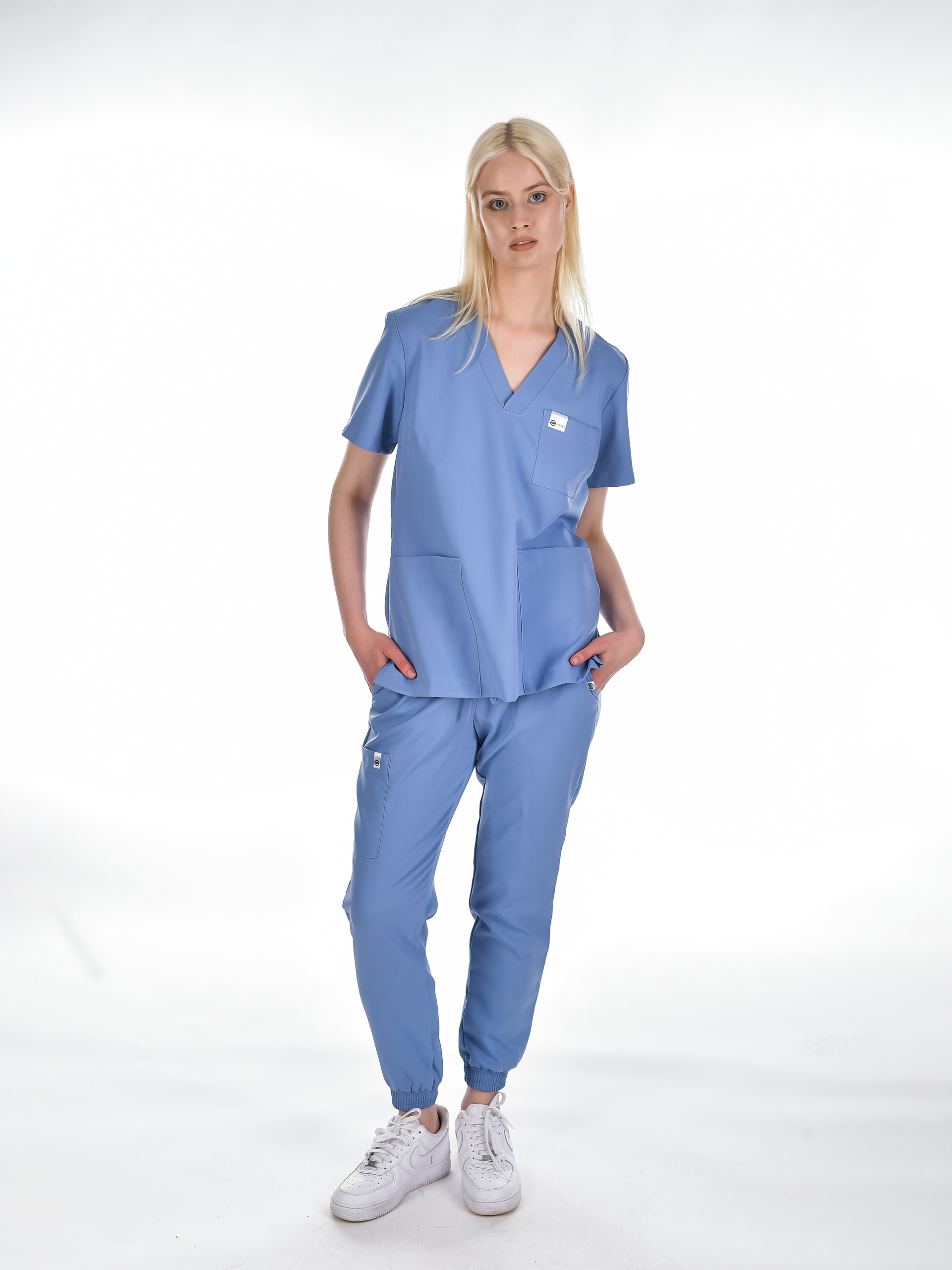 OSLO Women's scrub top Sky blue