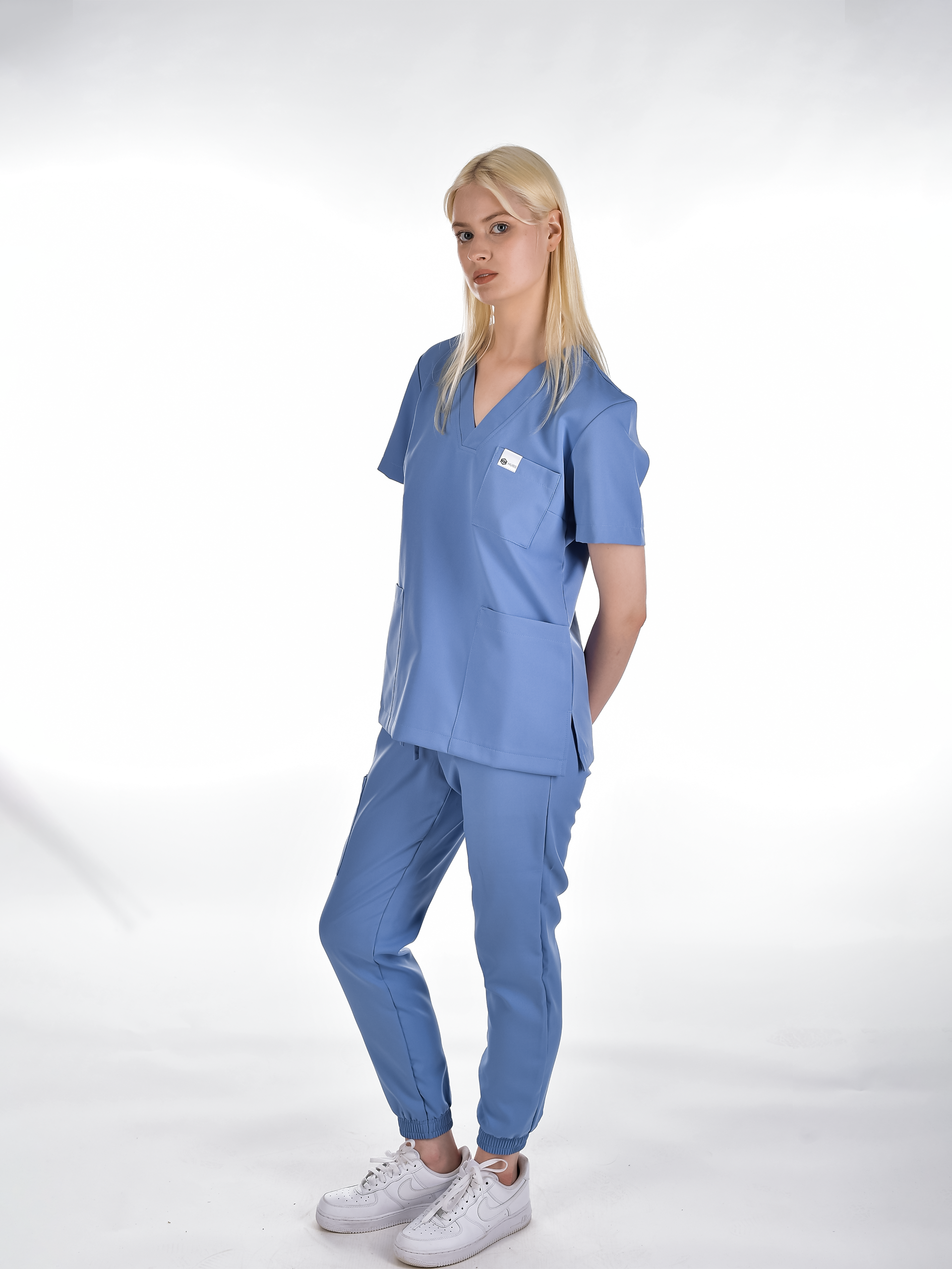 OSLO Women's scrub top Sky blue