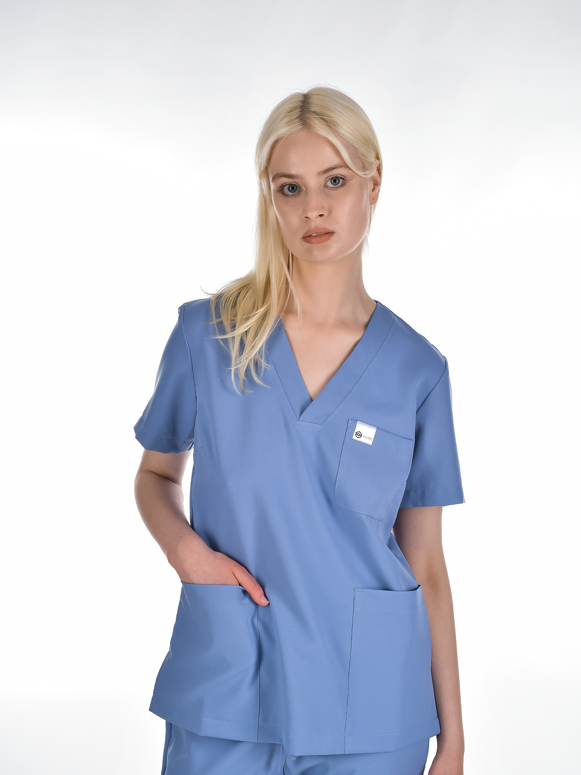OSLO Women's scrub top Sky blue