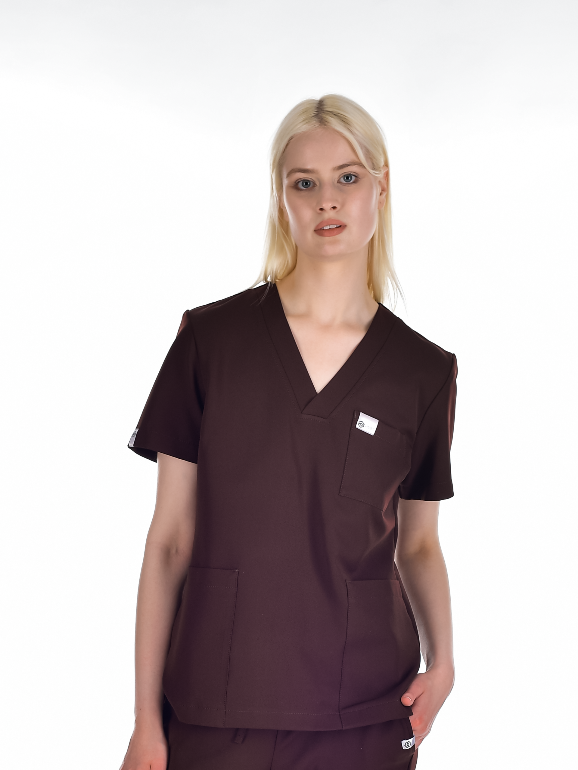 OSLO Women's scrub top Brown
