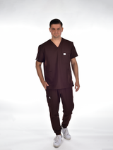 OSLO Men's scrubs set Brown