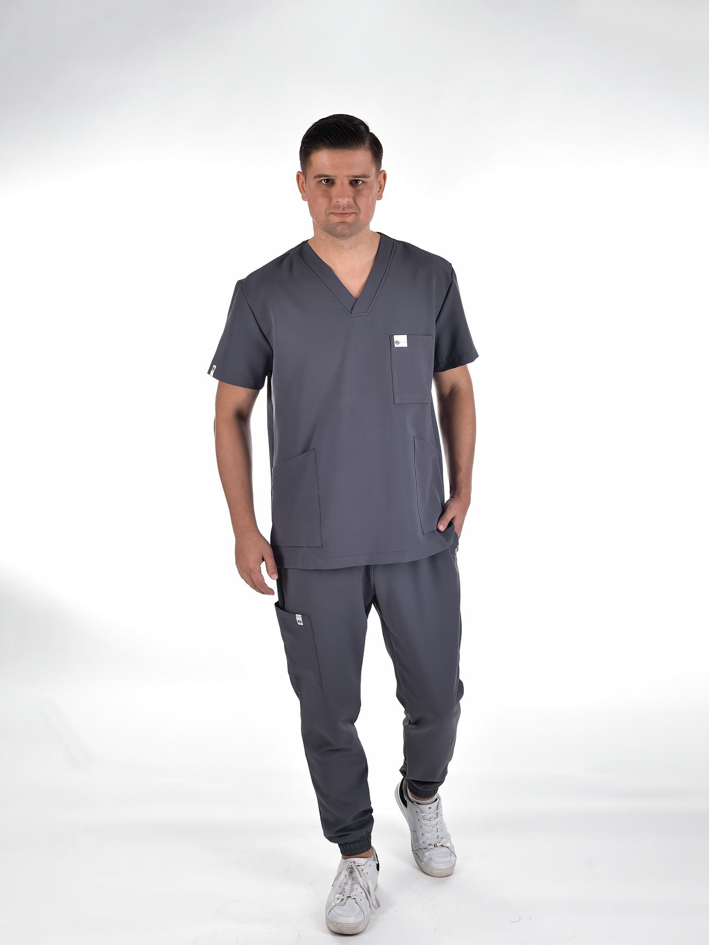 OSLO Men's scrubs set Grey