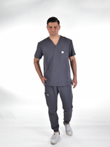 OSLO Men's scrub top Grey