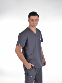 OSLO Men's scrub top Grey