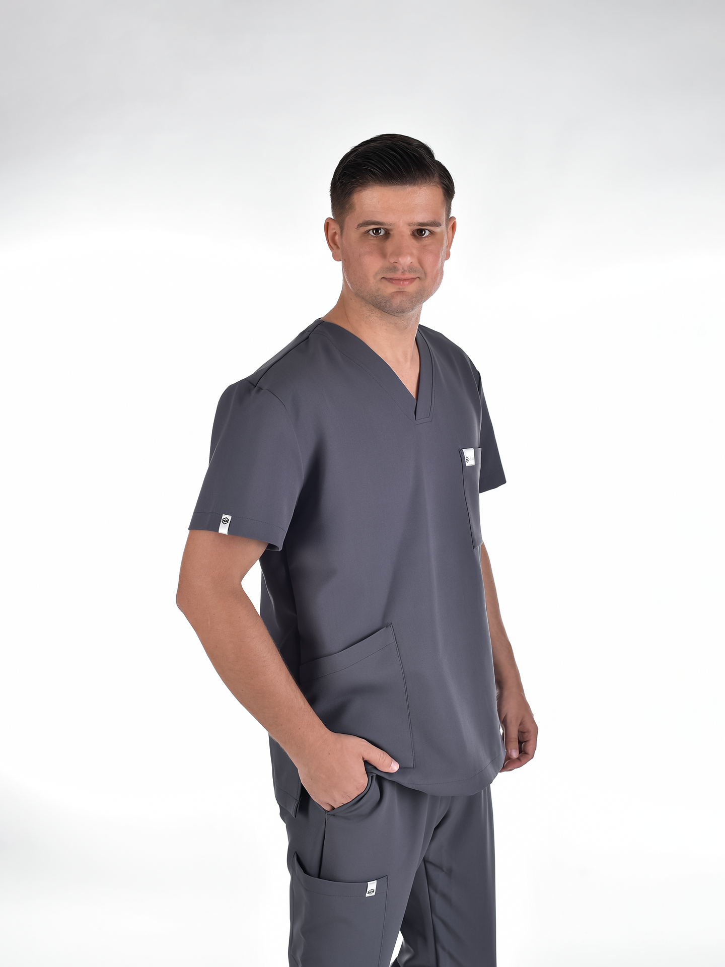 OSLO Men's scrubs set Grey