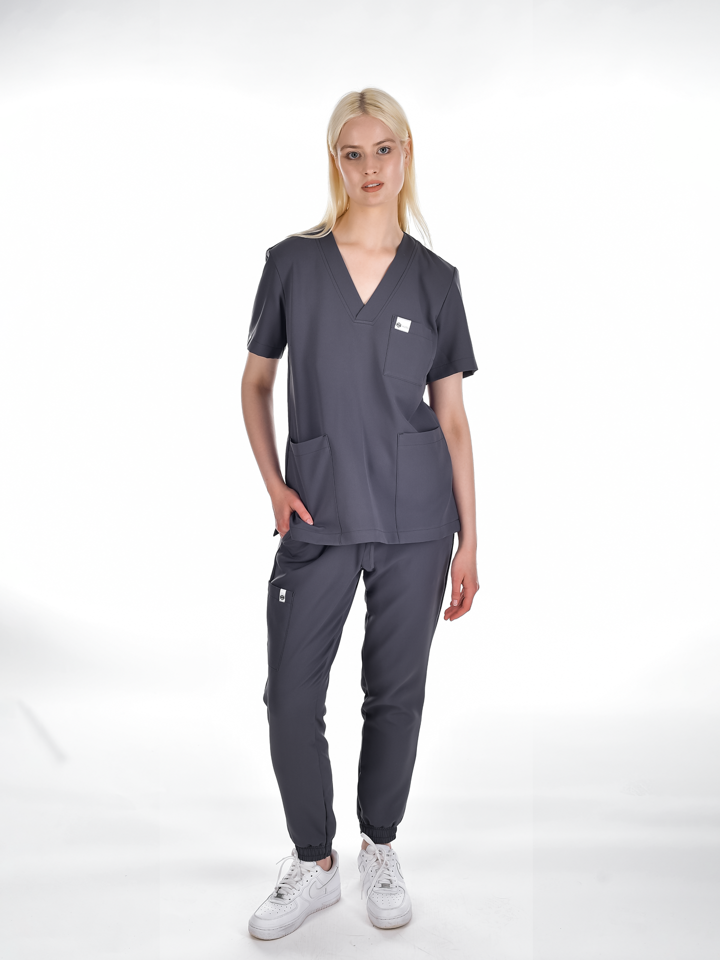 OSLO Women's scrub top Grey
