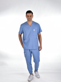 OSLO Men's scrubs set Sky blue