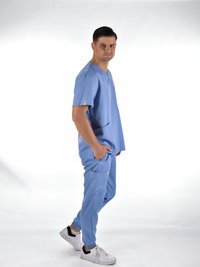 OSLO Men's scrubs set Sky blue
