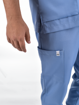 OSLO Men's scrubs set Sky blue