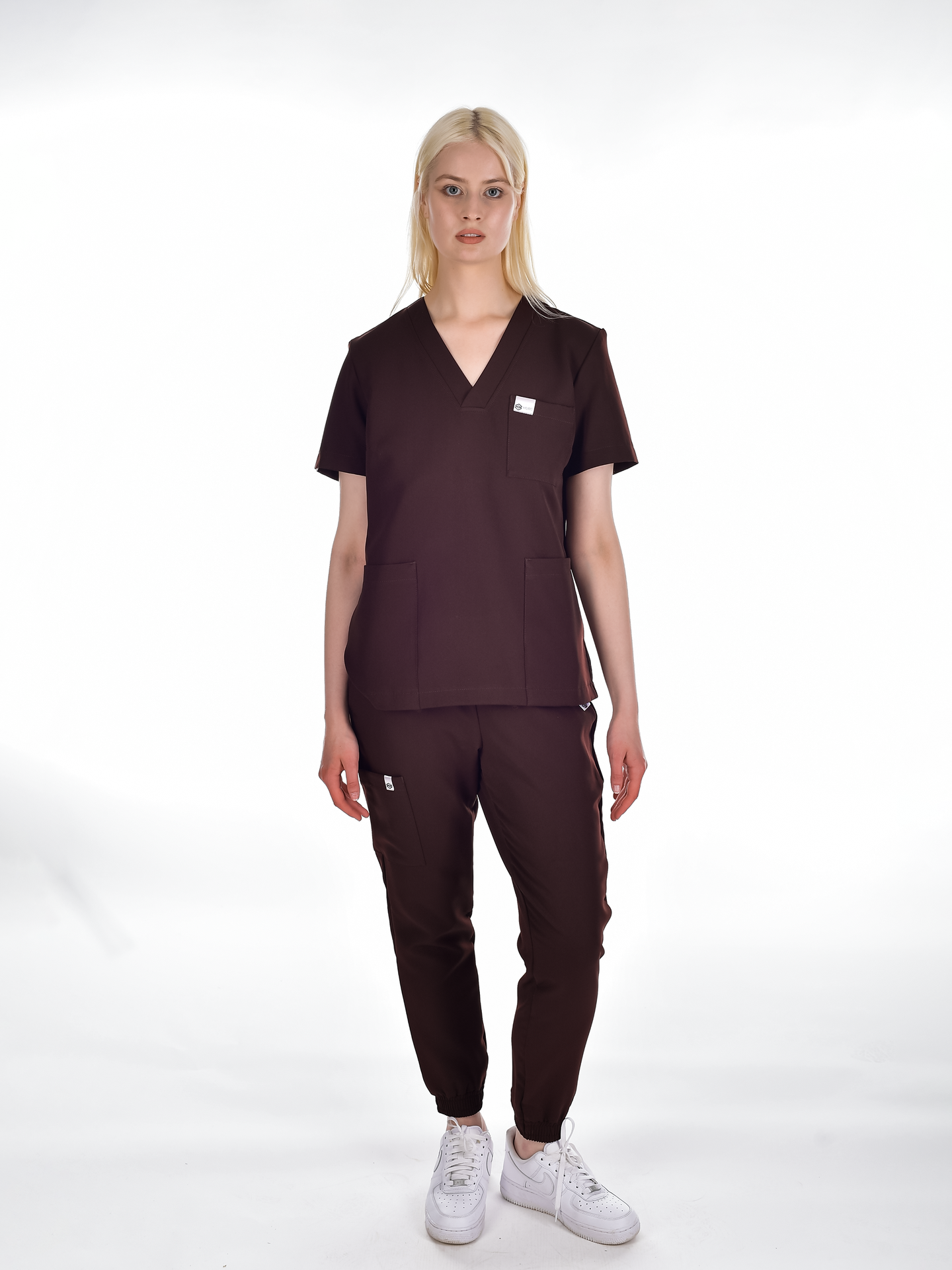 OSLO Women's scrubs set Brown