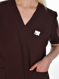 OSLO Women's scrub top Brown