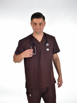 OSLO Men's scrub top Brown
