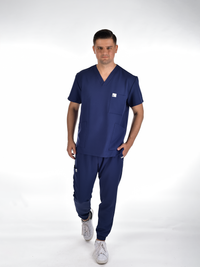 OSLO Men's scrubs set Navy blue