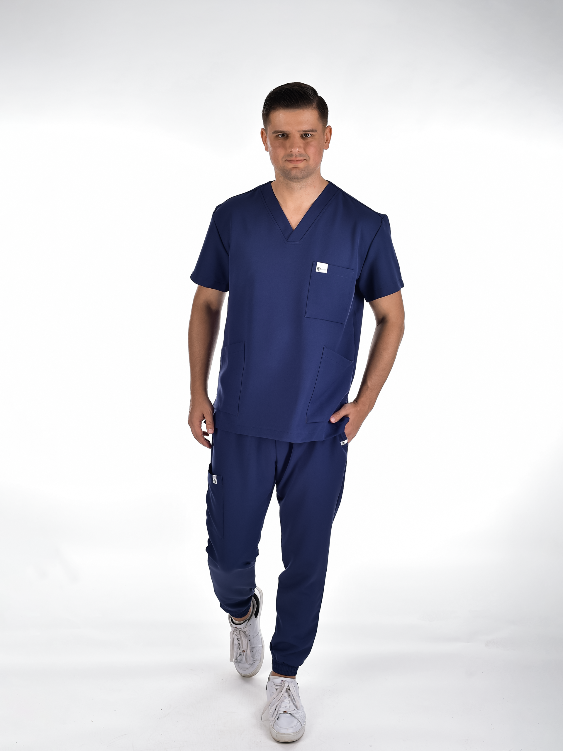 OSLO Men's scrubs set Navy blue