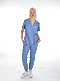 OSLO Women's scrub top Sky blue