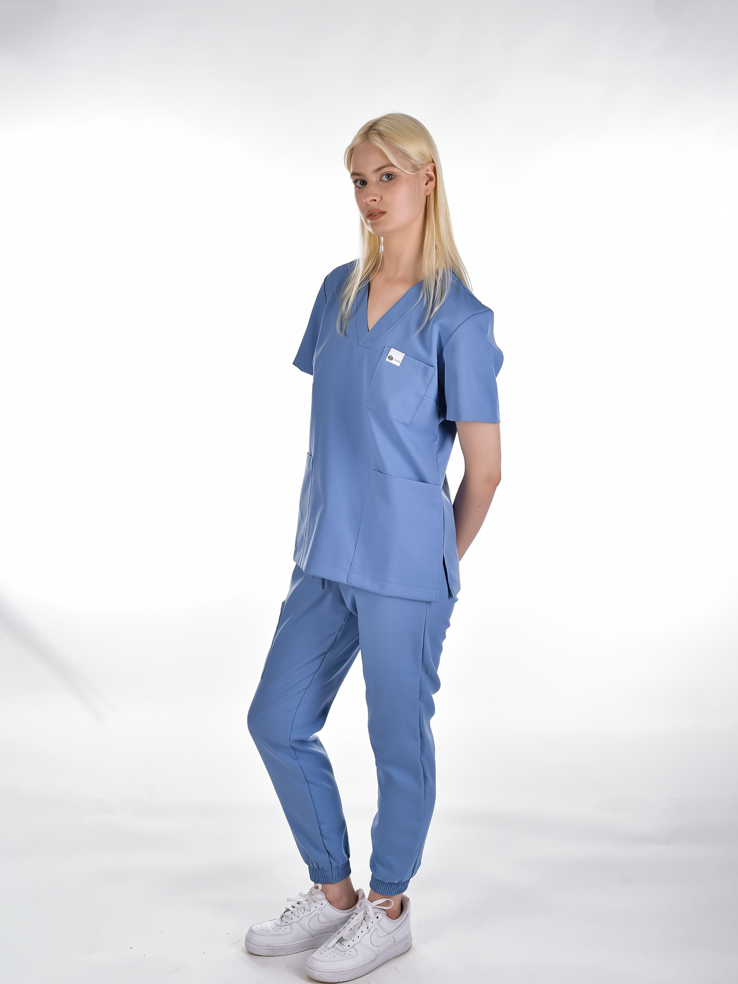 OSLO Women's scrub top Sky blue
