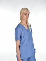 OSLO Women's scrub top Sky blue