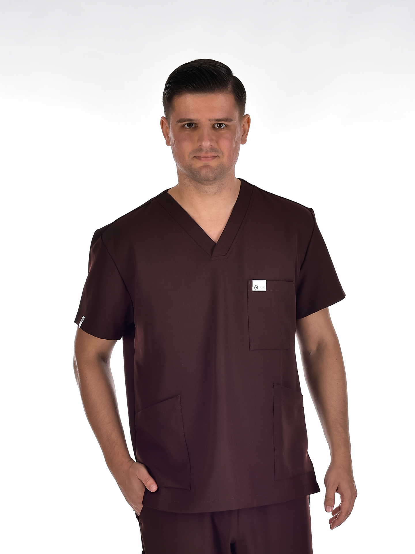 OSLO Men's scrub top Brown